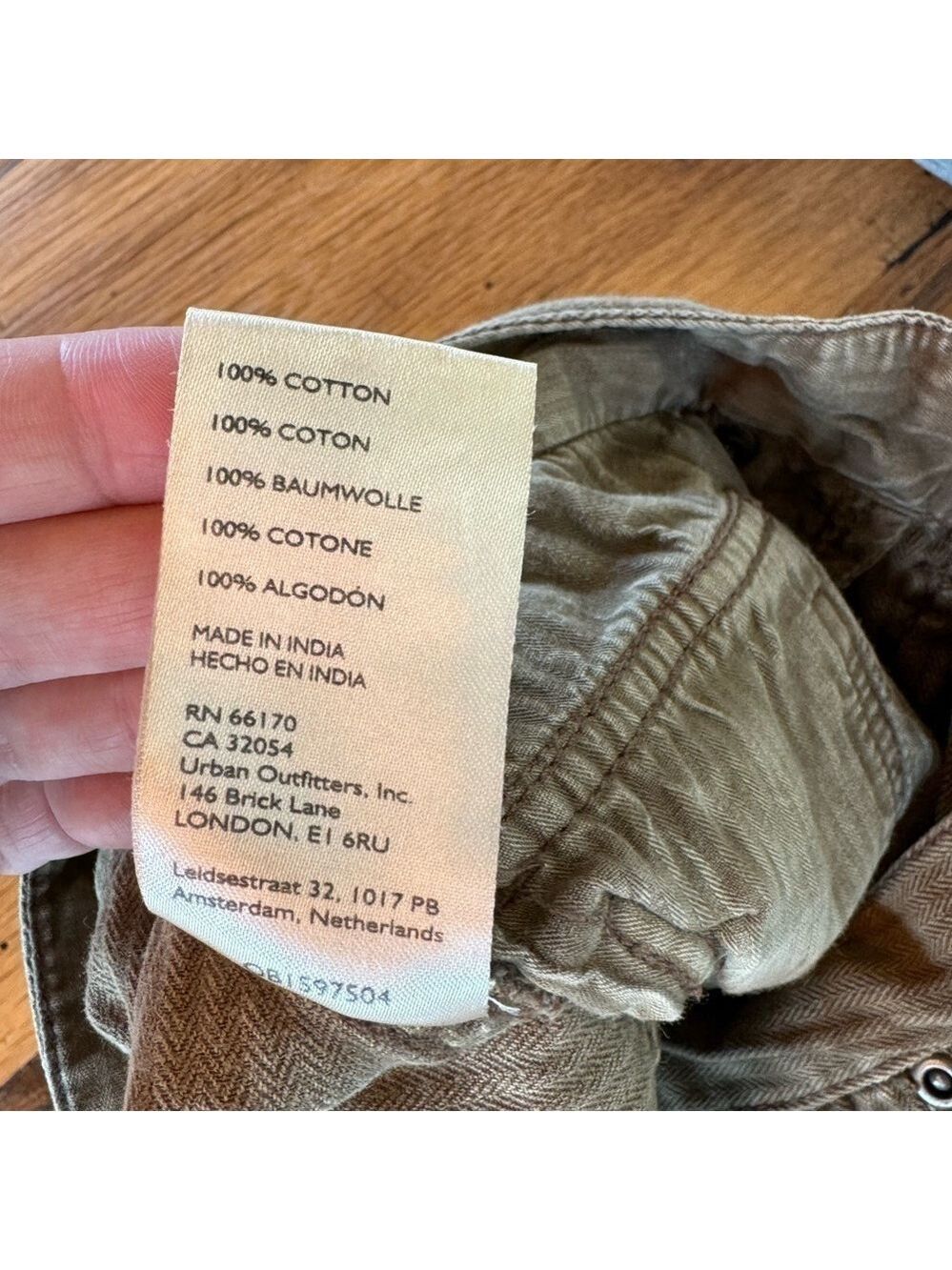 Free People Rule Breaker Slim Pants Size 6 Olive NWOT - Picture 9 of 9